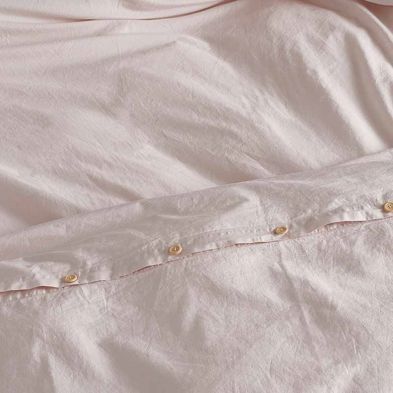 Relaxed Cotton King Size Duvet Cover, Rose-4