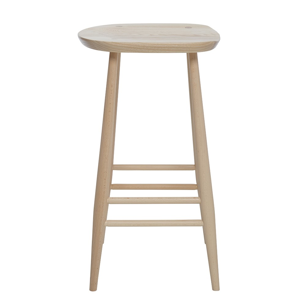 Originals Counter Stool, L.Ercolani by Ercol, H65 x W39 x D37cm, Natural-3