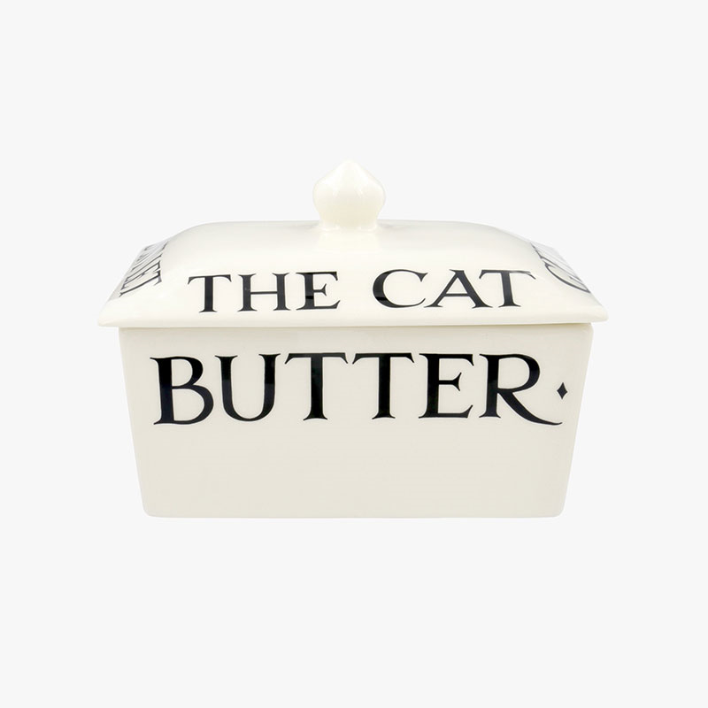 Black Toast Butter Dish, L15 x W11.4 x H10cm, Cream-1