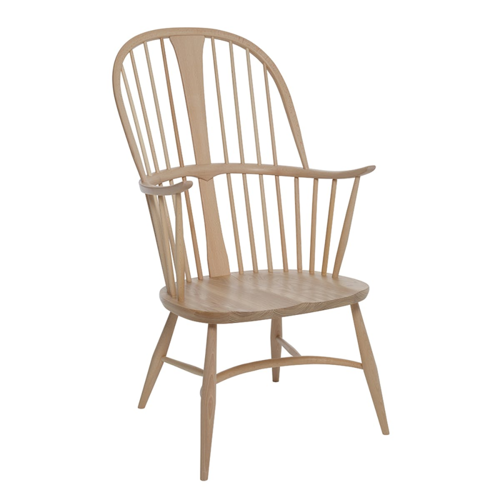 Originals Chairmakers Chair, L.Ercolani by Ercol, H111 x W60 x D63cm, Natural-0