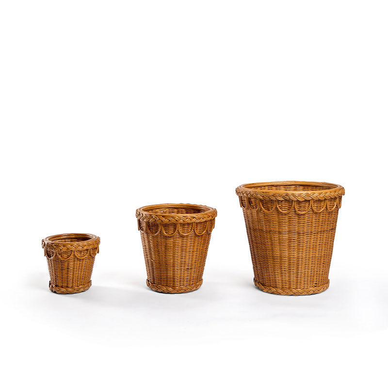 Rattan Plant pot, D18cm, Natural Rattan-3