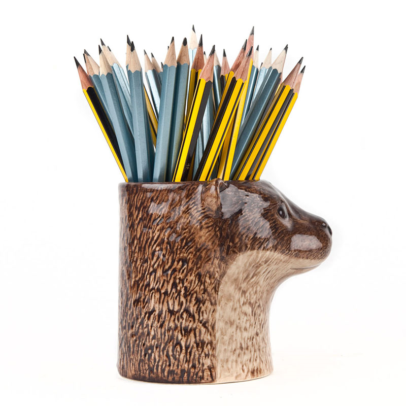 Otter Pencil Pot, H10cm, Brown-1