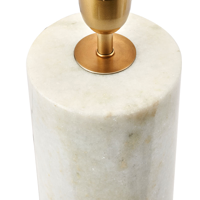 Kiorini Table Lamp Base, H35cm, White Marble-5