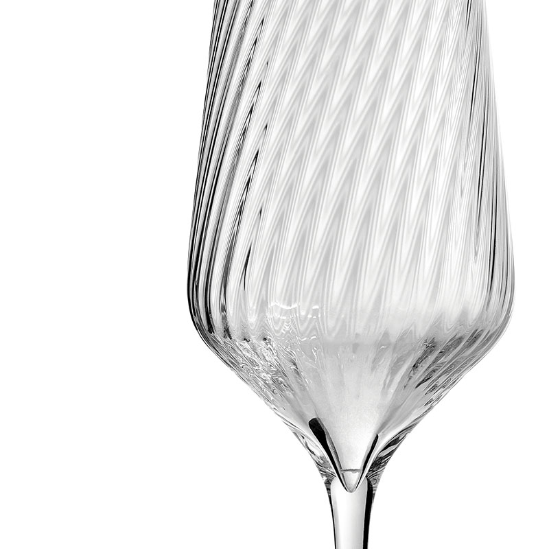 Vera Wang Swirl Set of 2 Champagne Flutes, 270ml, Clear-3