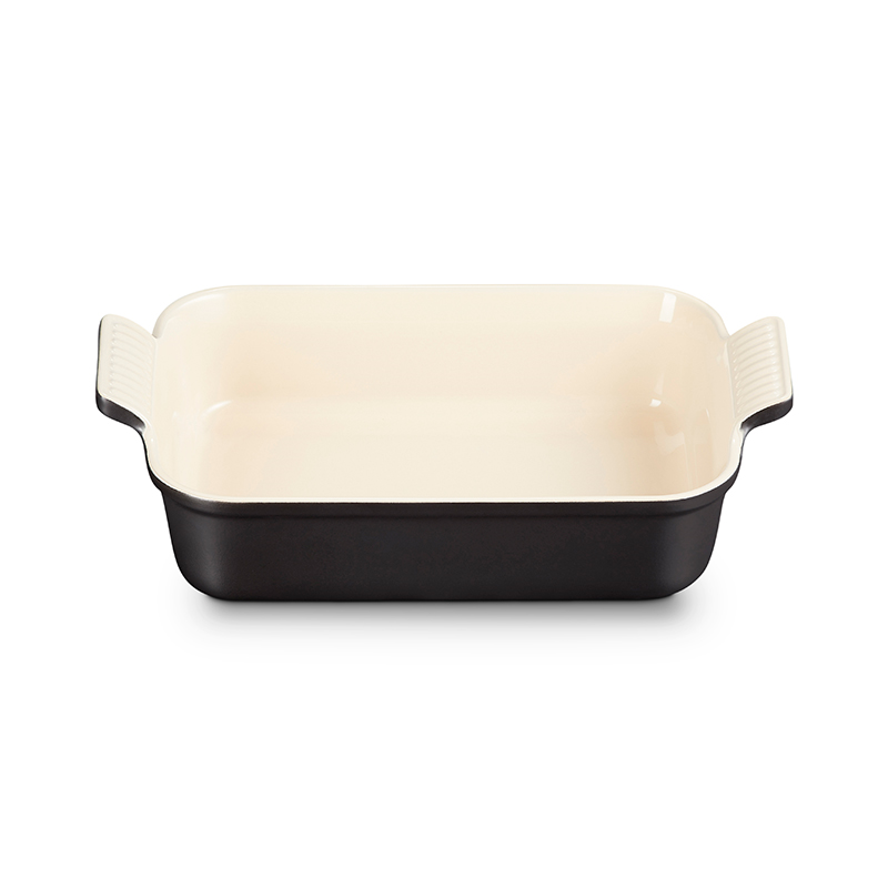 Stoneware Rectangular Dish - 26cm; Satin Black-0