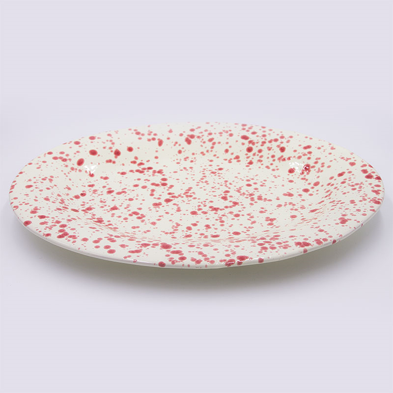 Splatter Serving Platter, 44cm, Cranberry-0