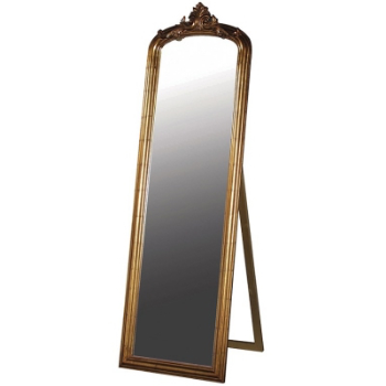 Dressing Mirror, Antique Finish, Gold, 180.5 x 56cm-0