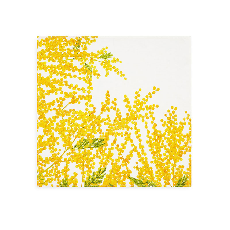 Mimose Linen Napkin, 50cm x 50cm, Yellow-0