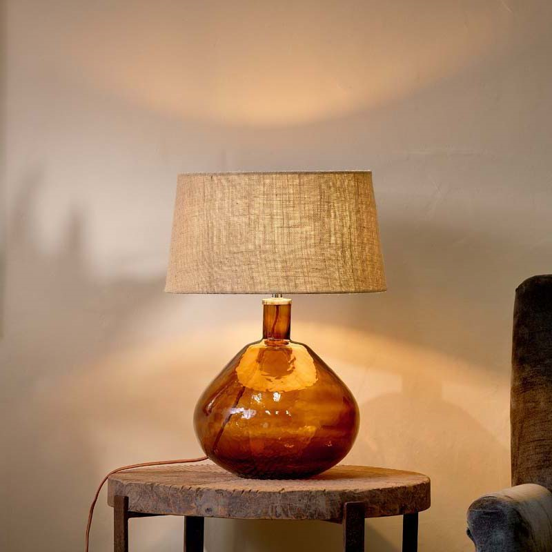 Baba Glass Table Lamp, H33cm, Burnt Orange-2