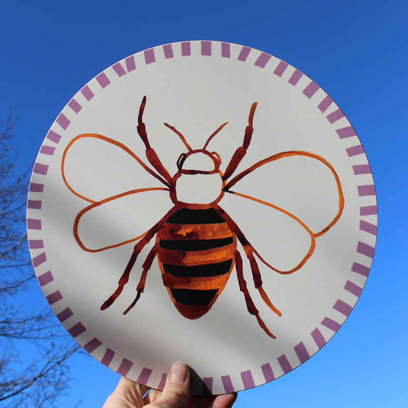 Bee Placemat, D28cm, Multi-0