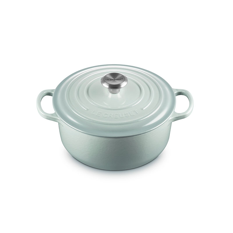 Cast Iron Round Casserole, 20cm, Sea Salt-0