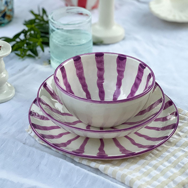 Wave 3 Piece Dinner Set, Sorbet-0