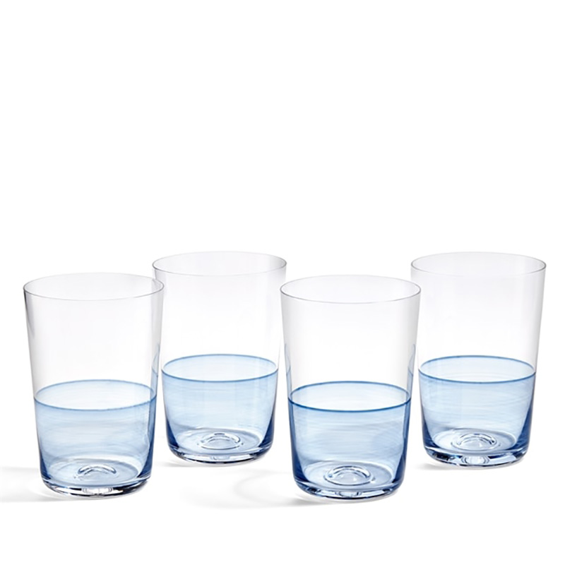 1815 Glass Set of 4 Highballs, 500ml, Blue-0