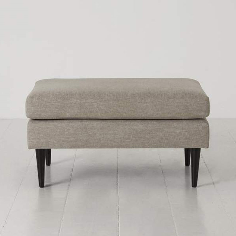 Model 01 Linen Ottoman, Pumice-0