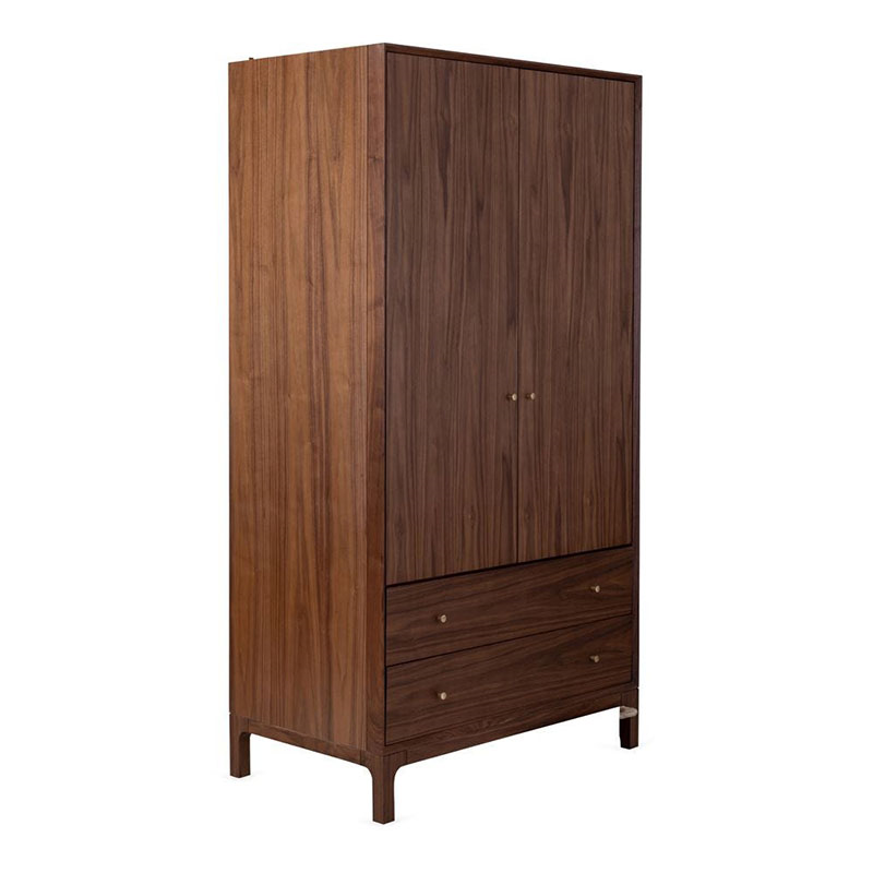 Artie Two Door Wardrobe, H190 x !100cm, Walnut-3