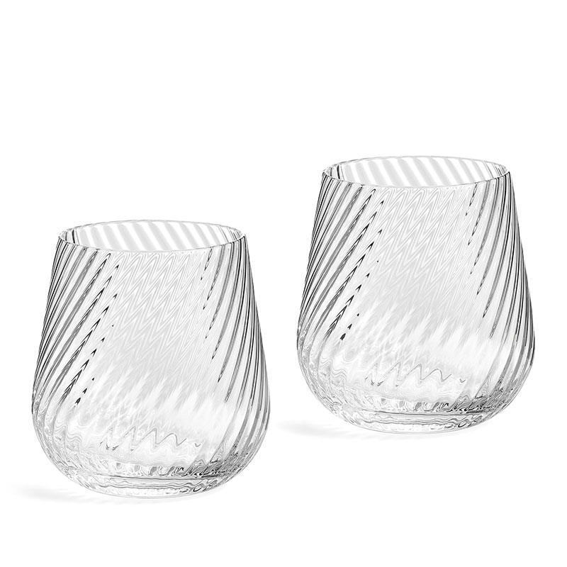 Vera Wang Swirl Set of 2 Tumblers, 365ml, Clear-0