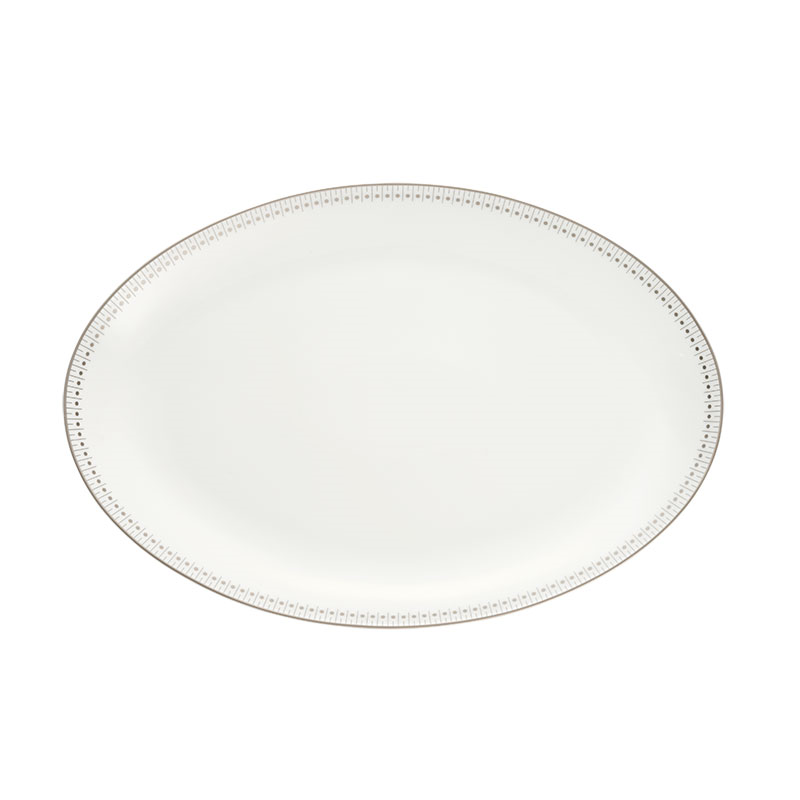 Malmaison Impériale Oval Platter, L38cm, Platinum-0