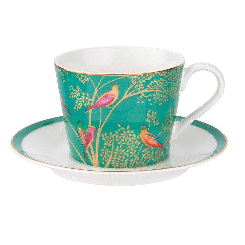 Chelsea Collection Teacup and saucer, 20cl, green-0