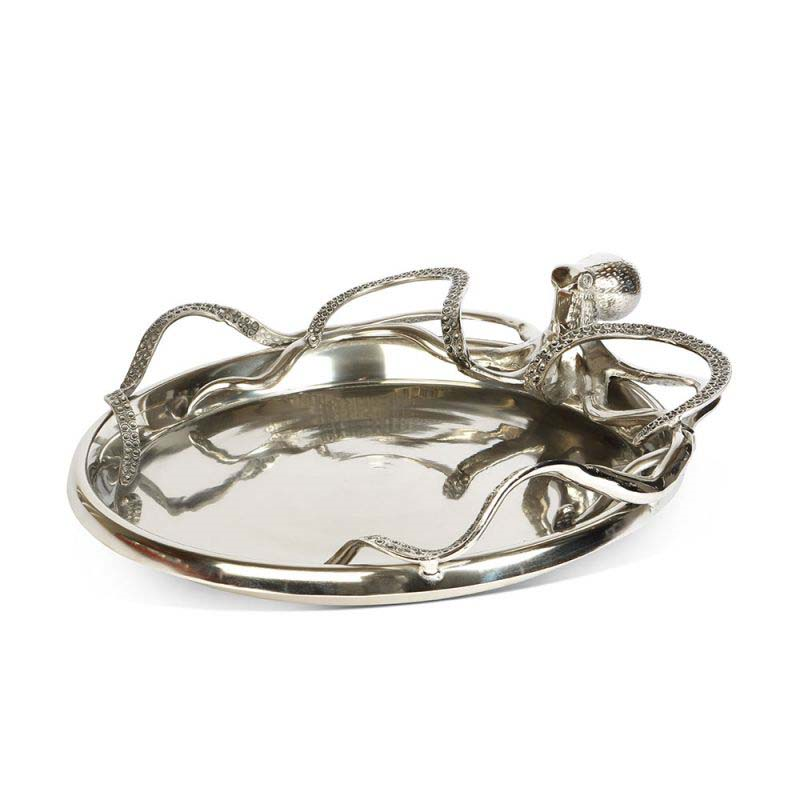 Octopus Tray, H11 x D54cm, Silver-0