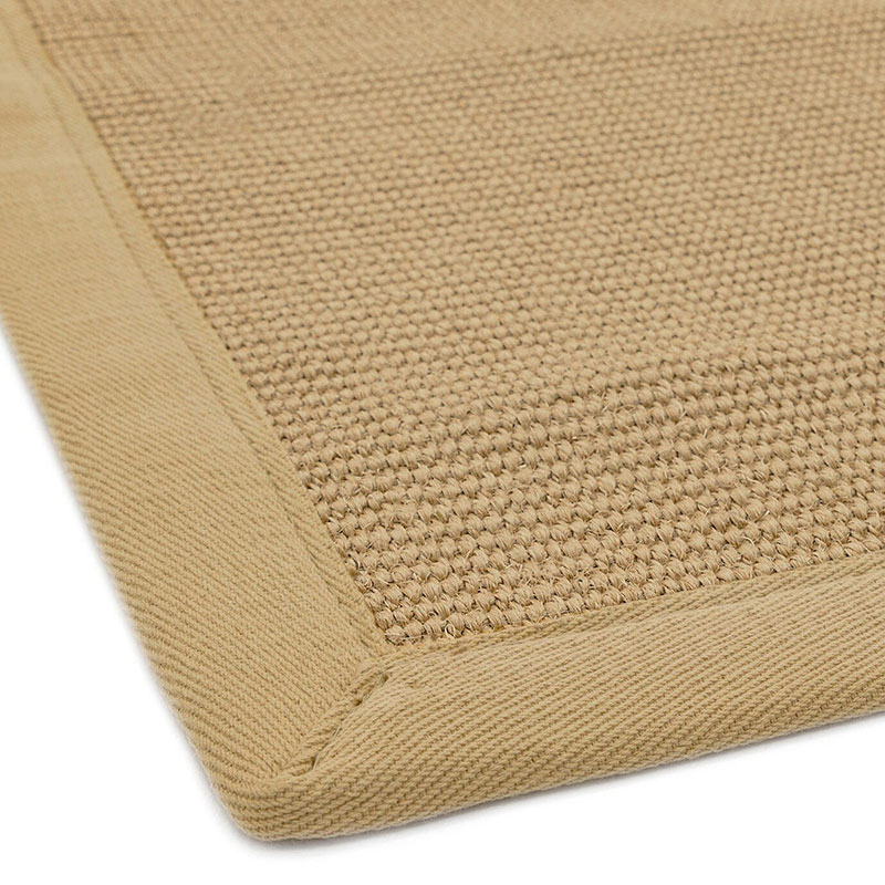 Sisal linen border runner, 160 x 230cm, linen-3