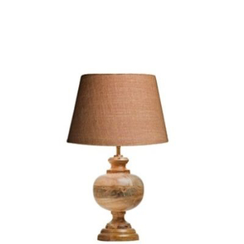 Venus Table Lamp Base only, H35cm, Natural Wood-1