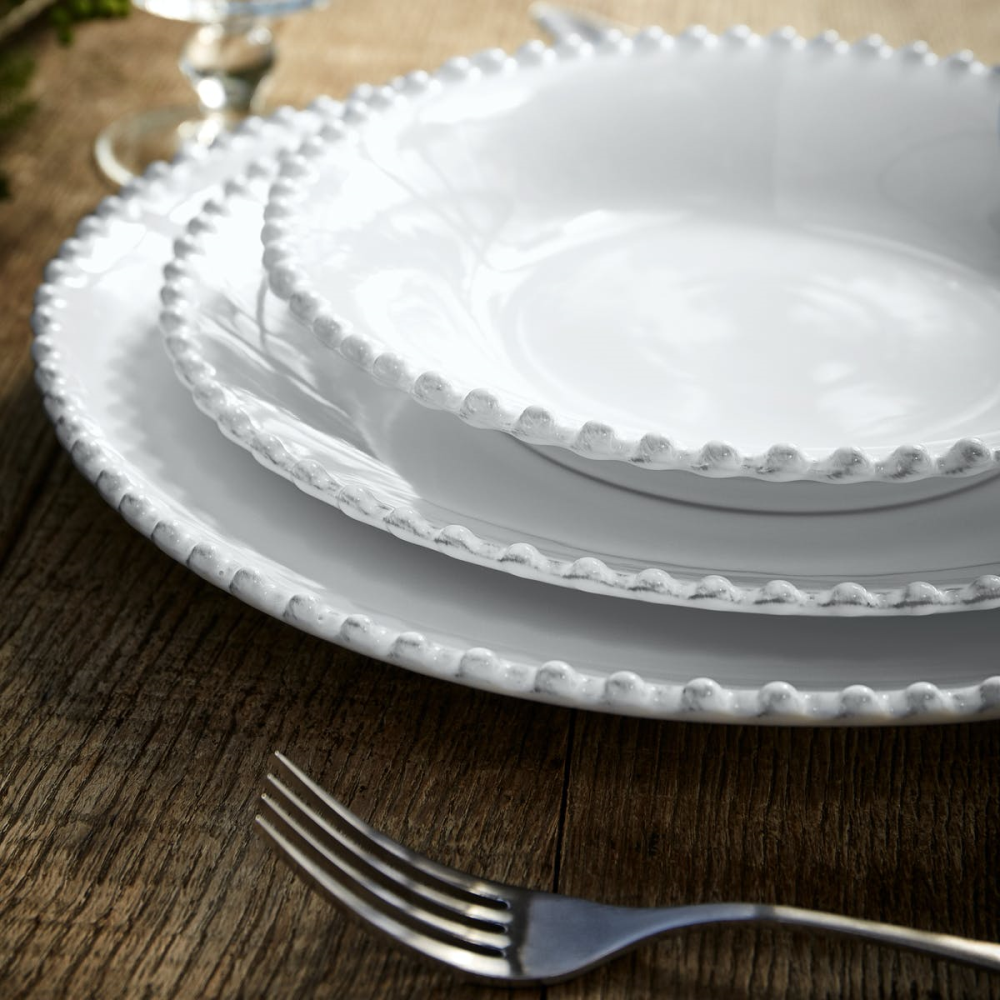 Pearl Set of 6 pasta plates, 23cm, White-1