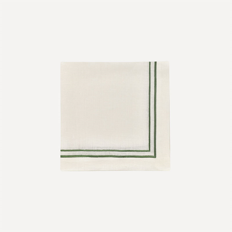 Sophie Classic Two Cord Napkin, 50cm, Moss-1