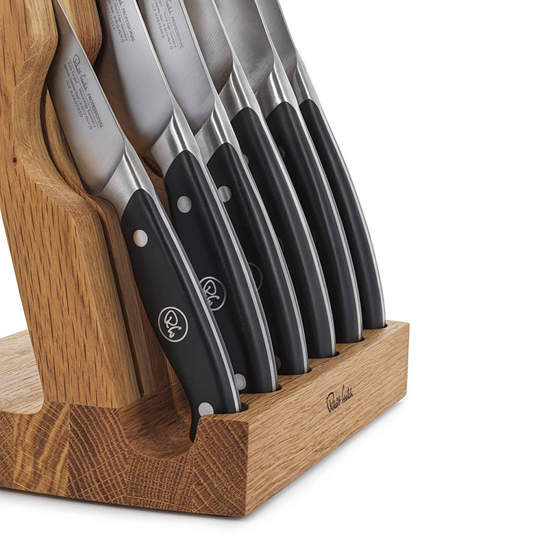 Professional 7 Piece Knife Block Set, Oak-8