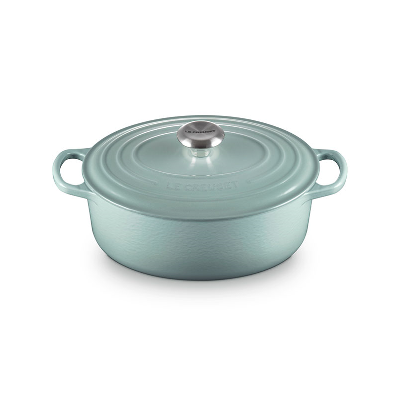 Cast Iron Oval Casserole, 27cm, Sea Salt-0