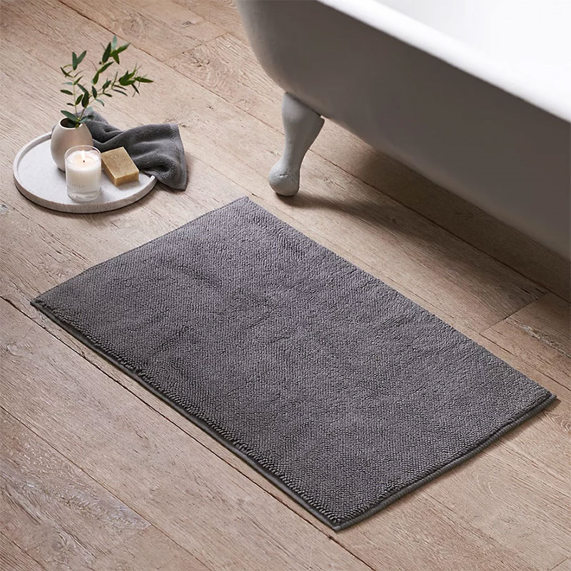 Ile De Re Bath Mat, 70 x 110cm, Slate-2