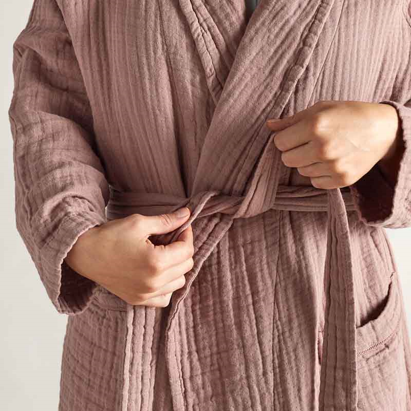 The Dream Cotton Robe, Extra Extra Large, Rust-4