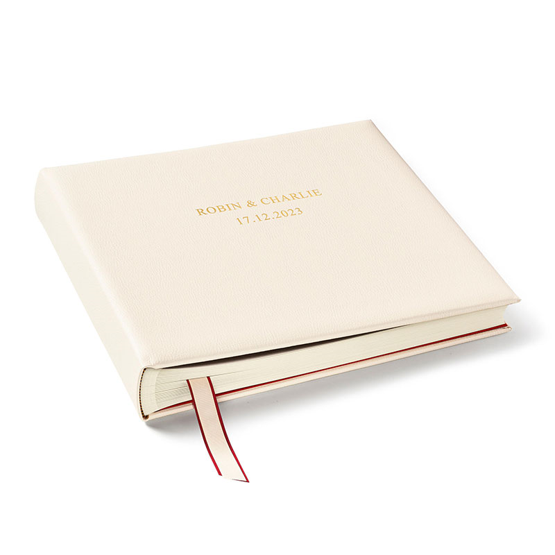 Plain Wedding Album, 14", Ivory-2