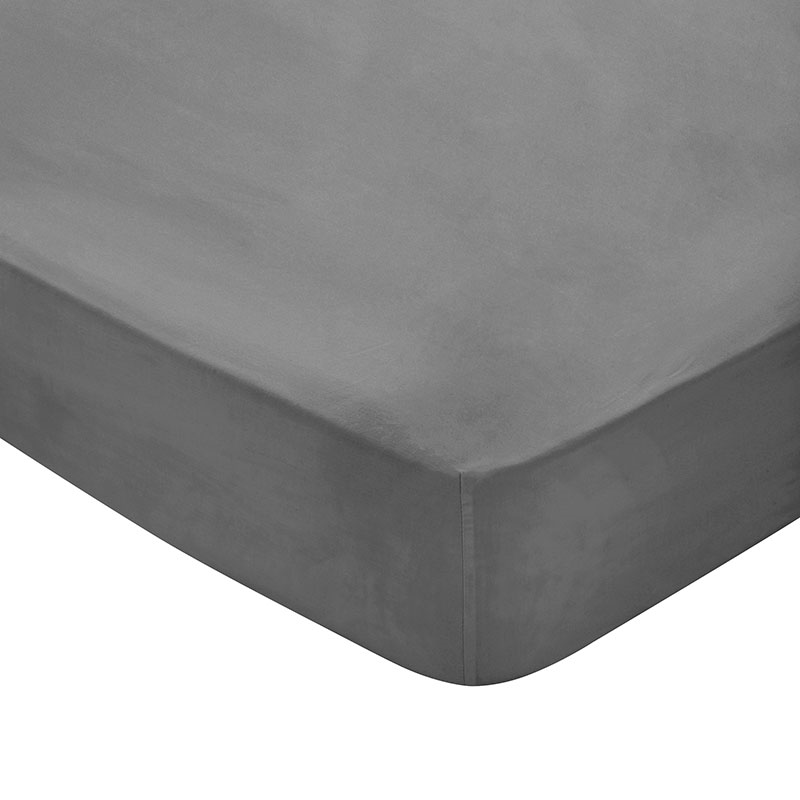 Bob Fitted Sheet, Super King, Charcoal-0