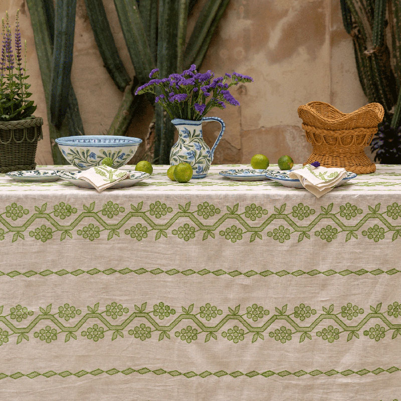 Napa Tablecloth, 180 x 270cm, Green-0