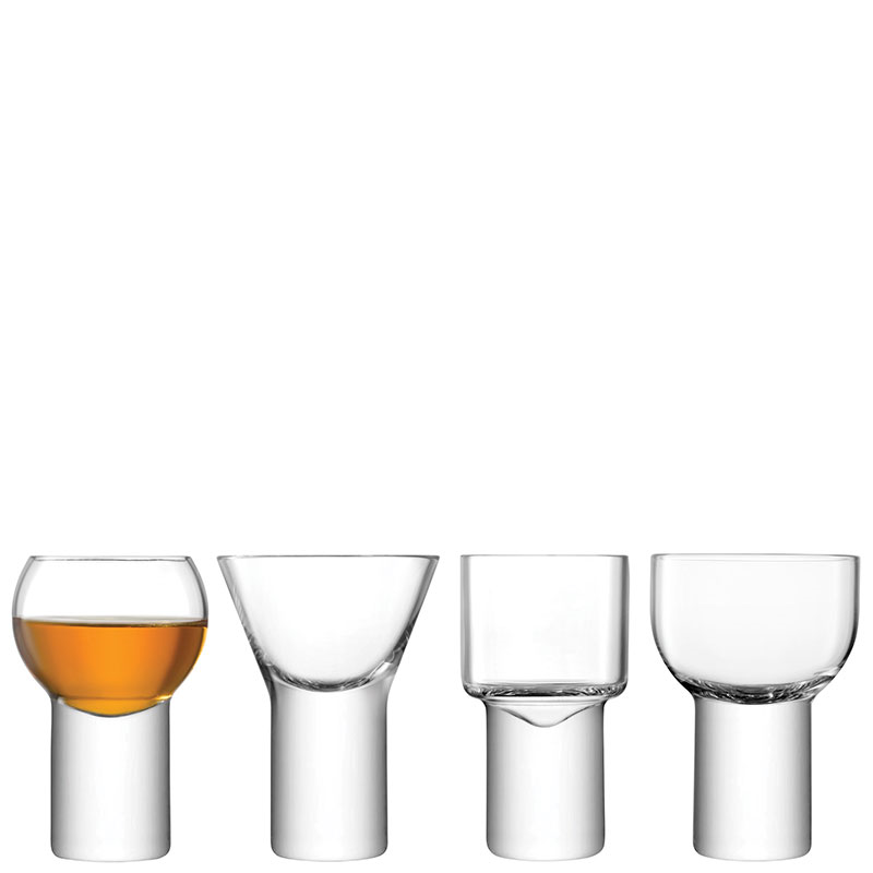 Boris Set of 4 Liqueur Glasses, 60 - 90ml, Clear-0