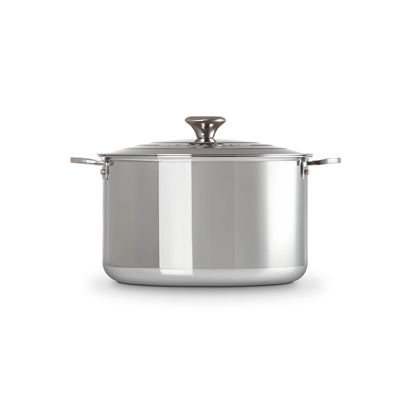 Signature Uncoated Stockpot with lid, 28cm, Stainless Steel-4