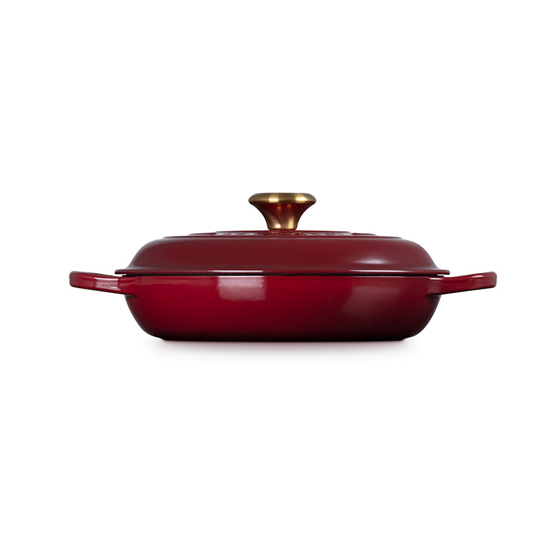 Signature Cast Iron Shallow Casserole, 26cm, Garnet-2