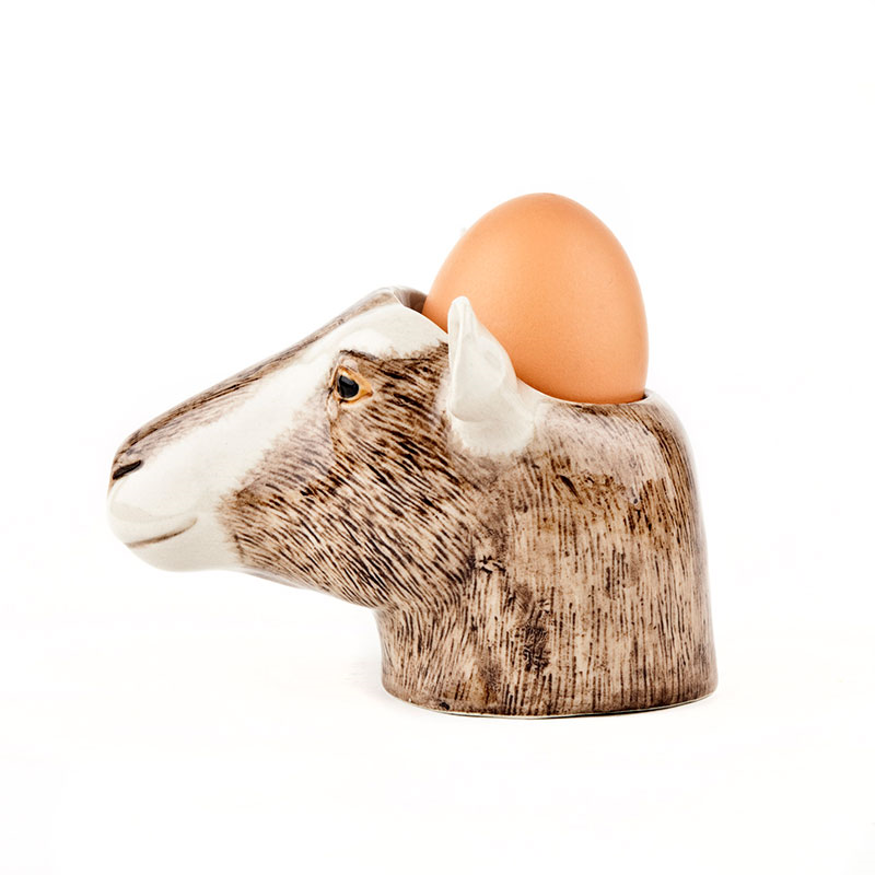 Goat Egg Cup, H9cm, Brown-2