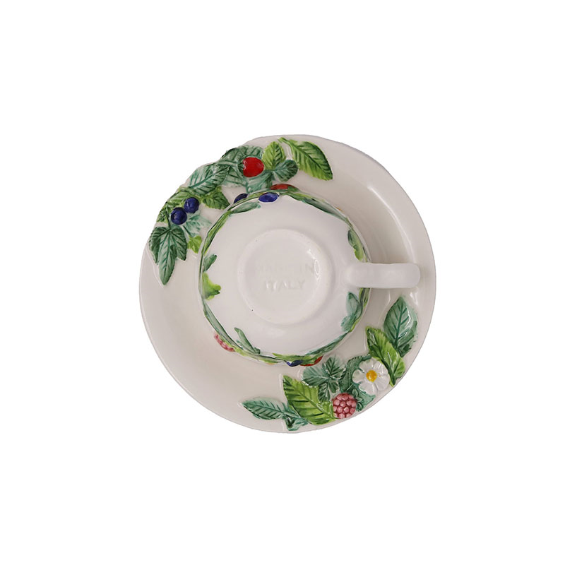 Frutti Di Bosco Set of 2 Teacups & Saucers, 180ml, Multi-5