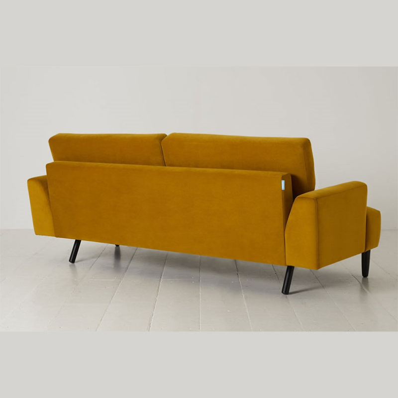 Model 05 3 Seater Velvet Sofa, Mustard-4