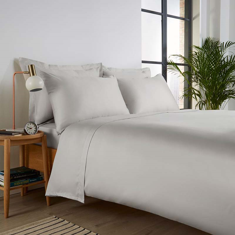 400 Thread Count Sateen Double Duvet Set, Platinum-0