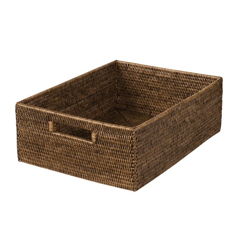 Rattan Shelf basket, 45 x 33 x 15cm, Brown-0