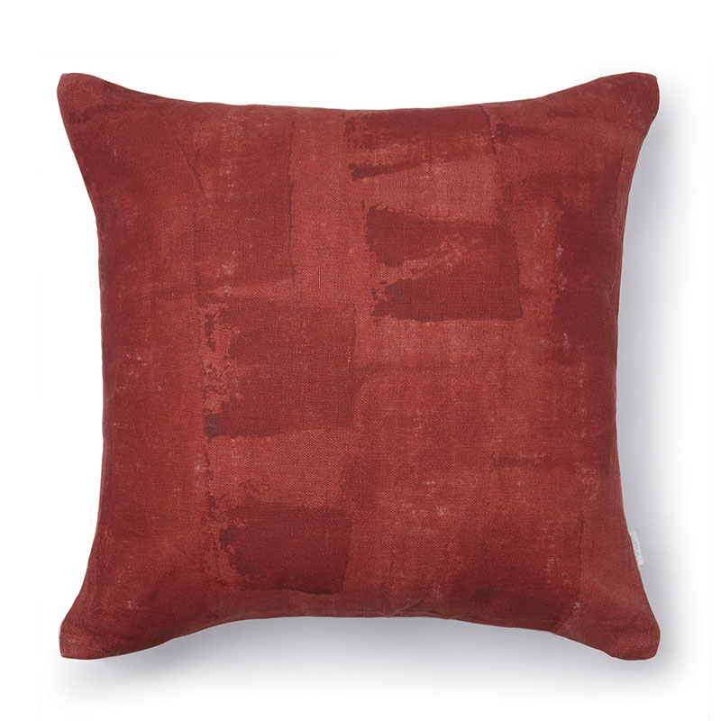 Saira Linen Cushion, 50cm x 50cm, Red-2