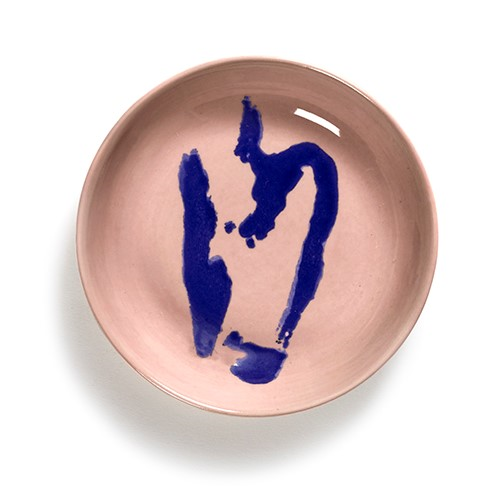 Ottolenghi Set of 2 medium plates, D23, Pink And Blue-0