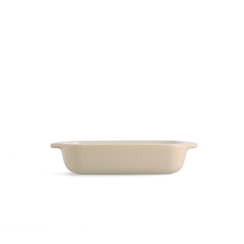 Stoneware Dish with Bamboo Lid, 20cm, Almond Cream-6