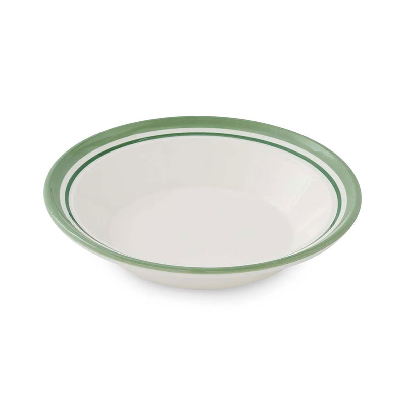 Potter's Stripe Set of 4 Soup Plates, D21cm, Green-4