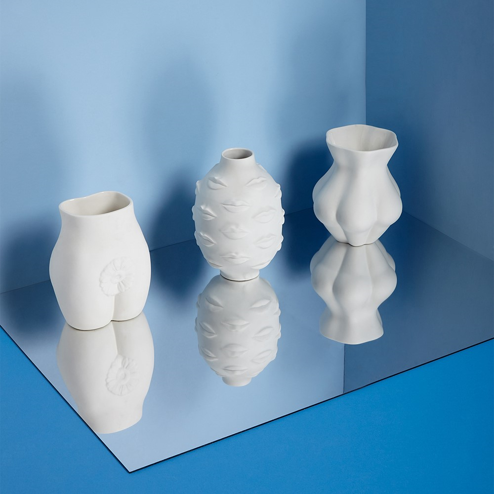 Muse Gala Vase, H35cm, White-1