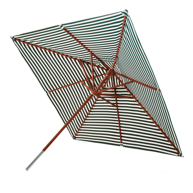 Messina Umbrella, H270 x W300cm, Light Apricot/Dark Green-1