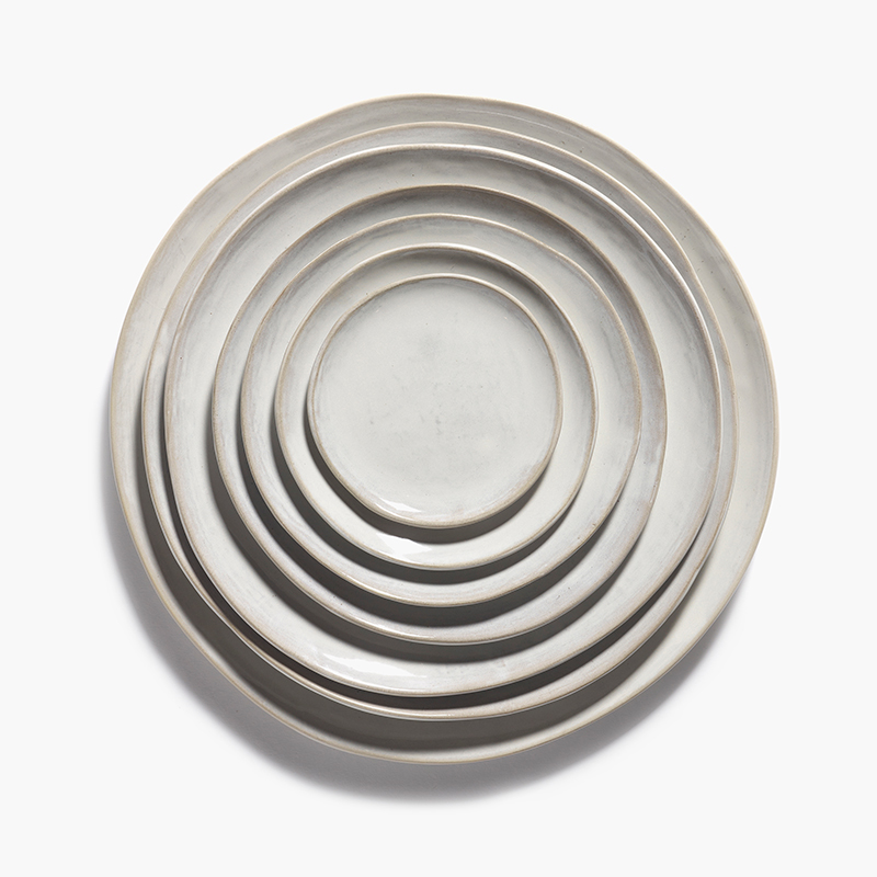 La Mère Set of 2 Plates, D18cm, Off White-4