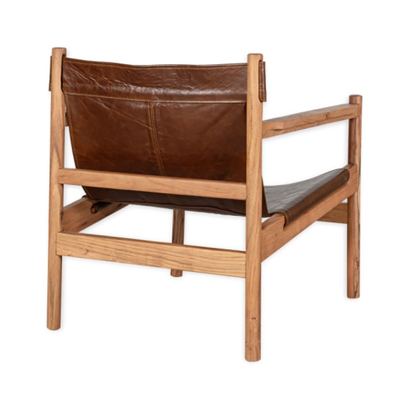 Dalibar Leather Lounger, Tan-6